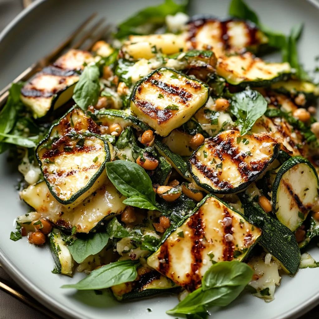 GRILLED COURGETTE & HALLOUMI SALAD