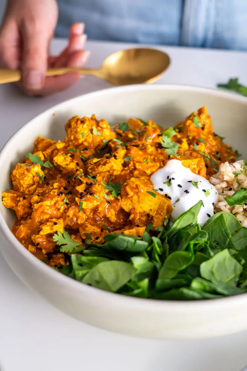 CAULIFLOWER, TOFU CURRY ("Butter Chicken Style") PLANT-BASED