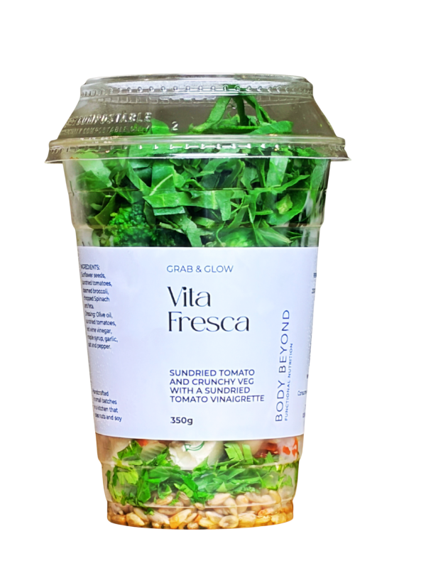 GRAB & GLOW - FRESCA VITA Crunchy Veg with a Sundried Tomato Vinaigrette - VEGETARIAN