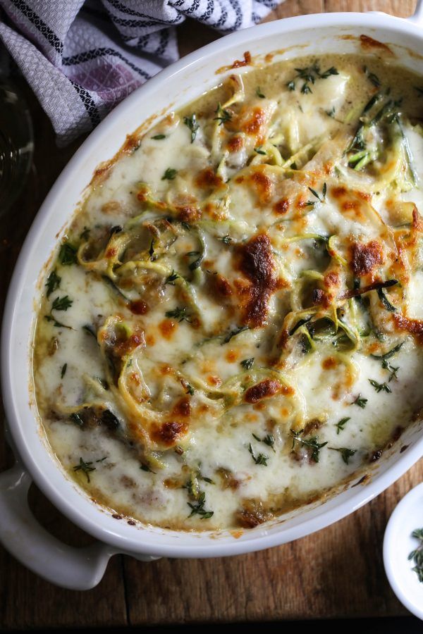 FRENCH ONION ZOODLE BAKE - Vegetarian