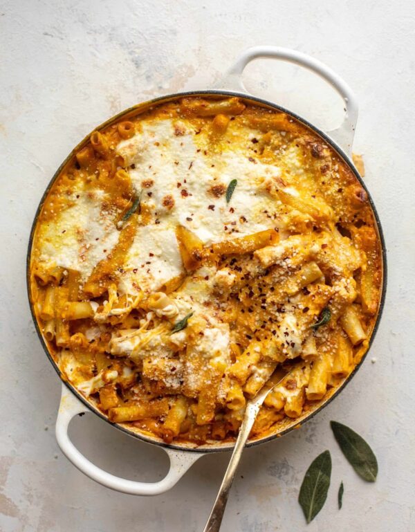 CREAMY ROASTED PUMPKIN PASTA BAKE w/ Fresh Sage